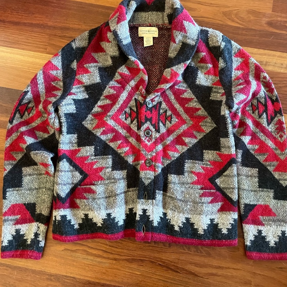 Ralph Lauren denim supply Indian Navajo sweater XL
